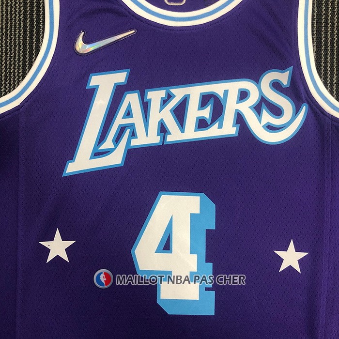 Maillot Los Angeles Lakers Rajon Rondo NO 4 Ville Edition 2021-22 Volet